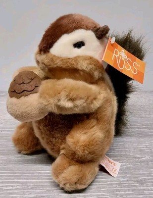 Vintage Chipmunk Plush NWT Russ Berrie Hallmark Christmas 90s Scampers