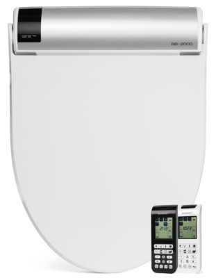 Bio Bidet BLISS Premier Class Elongated White Bidet Toilet Seat w Remote Control