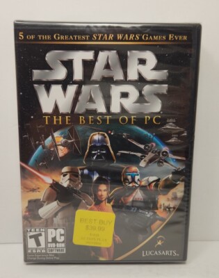 Star Wars: The Best of PC (PC DVD, 2006) 5 GAMES INC. LUCASARTS NEW SEALED RARE 