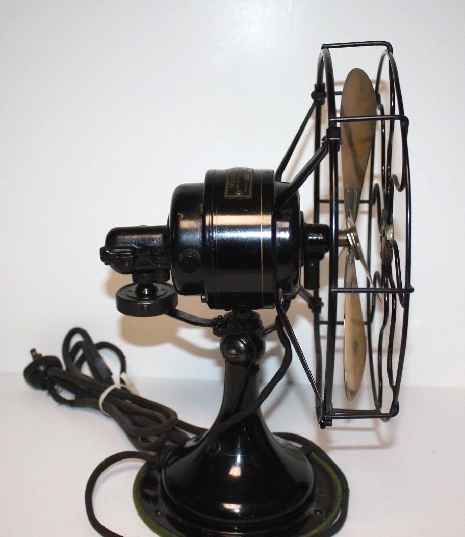 Antique Western Electric Brass blade Oscillating Fan 10