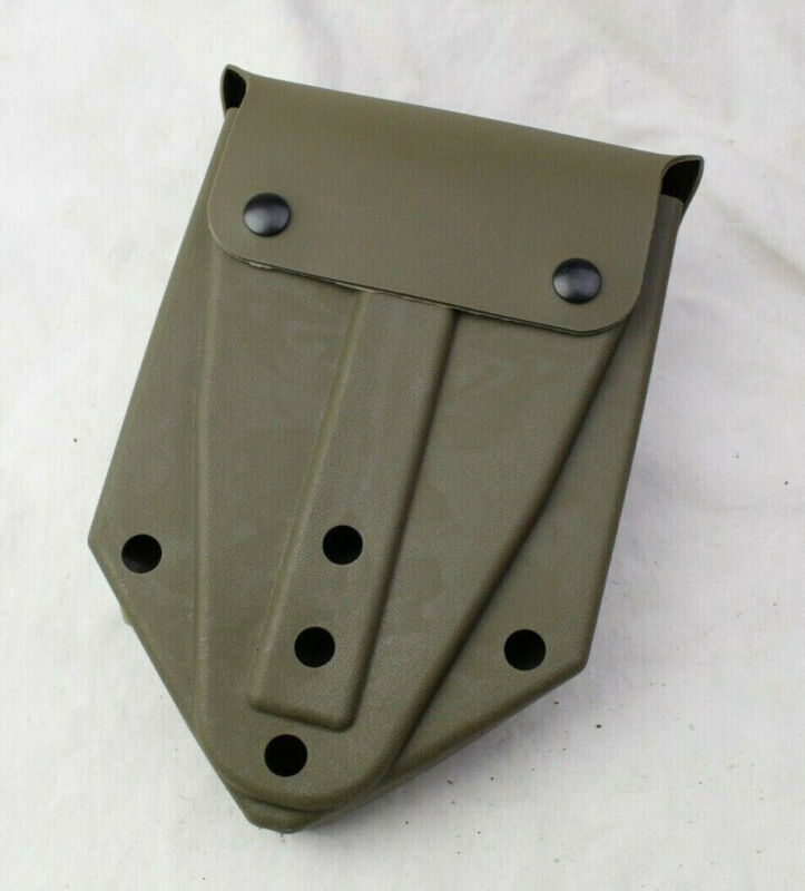 US Military E Tool Entrenching Shovel Vinyl Carrier OD Green Cover Pouch NOS