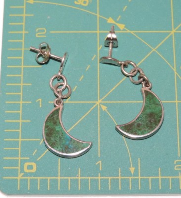 Matte Sterling Silver Celestial Saturn Ringed Planet Dangle Wire Earring 1b 77