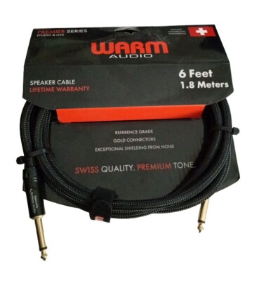 Warm Audio Premier Series Speaker Cabinet TS Cable 6 ft. Black PREM-SPKR-6'