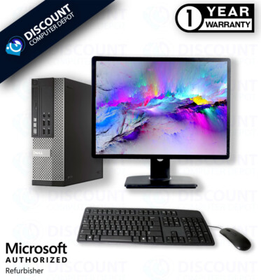 Dell OptiPlex Desktop Computer i3 8GB 500GB HDMI WIFI 19
