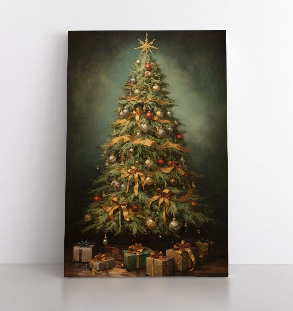 油彩画　Xmas tree How to Paint Christmas Tree / Acrylic Painting / Correa Art