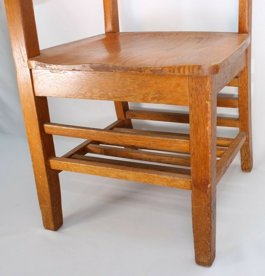 Vintage School Desk Wooden 1950s Model Solid Wood Great Color Interesting Patina