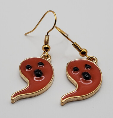 Halloween Red Ghost fishhook earrings