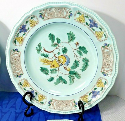 LOT of 4 Kensington Staffordshire JAVA BIRD Dinner Plates  10 1/4