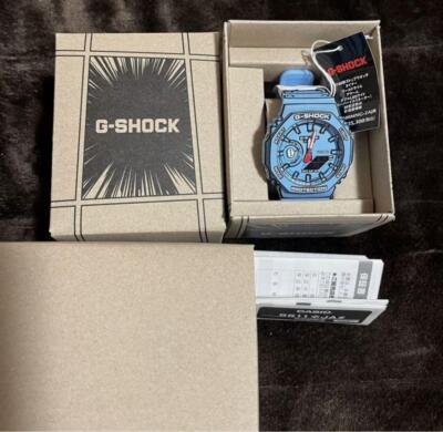 Pre-owned Casio G-shock Manga Theme Ga-2100mng-2ajr Men's Watch Octagon Blue Japan