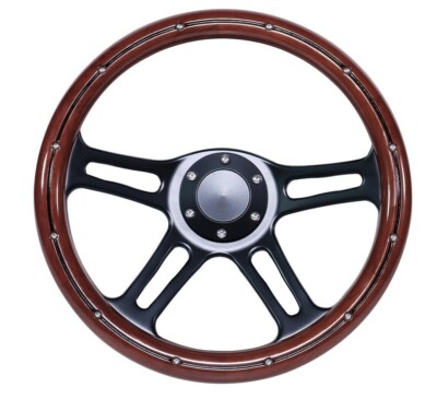 DYNAMIC Wood Steering wheel φ35.0cm Flat4 GT Wood Rim Steering Wheel 14 Inch: AC400I180GT