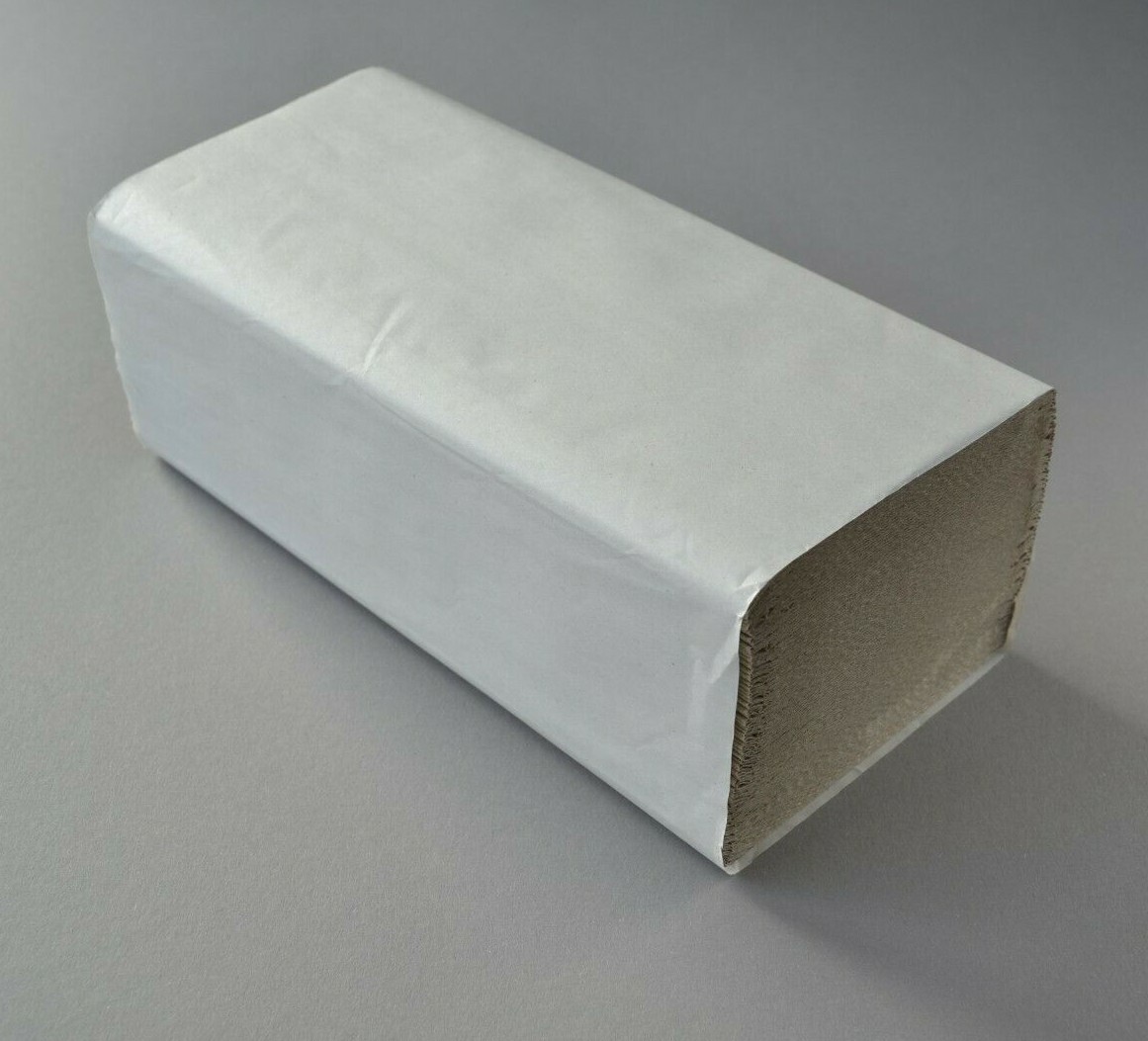 5000 Blatt Papierhandtücher 1-lagig (25×23 cm) grau, V-Falz Falthandtücher 