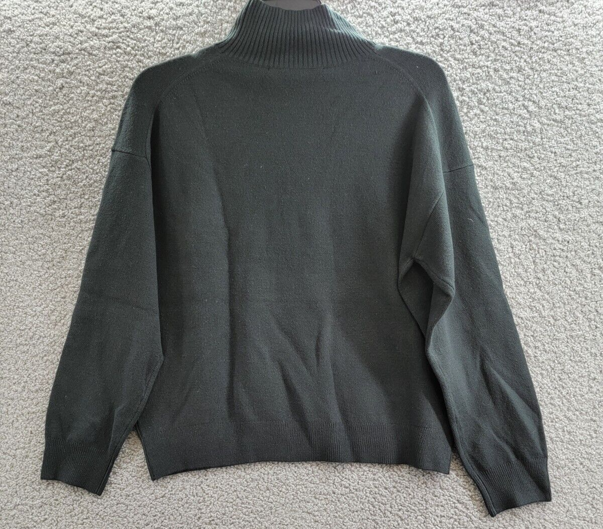 French Connection Beaded Mock Neck Sweater Women's S Blackout Long Sleeve - Picture 11 of 18
