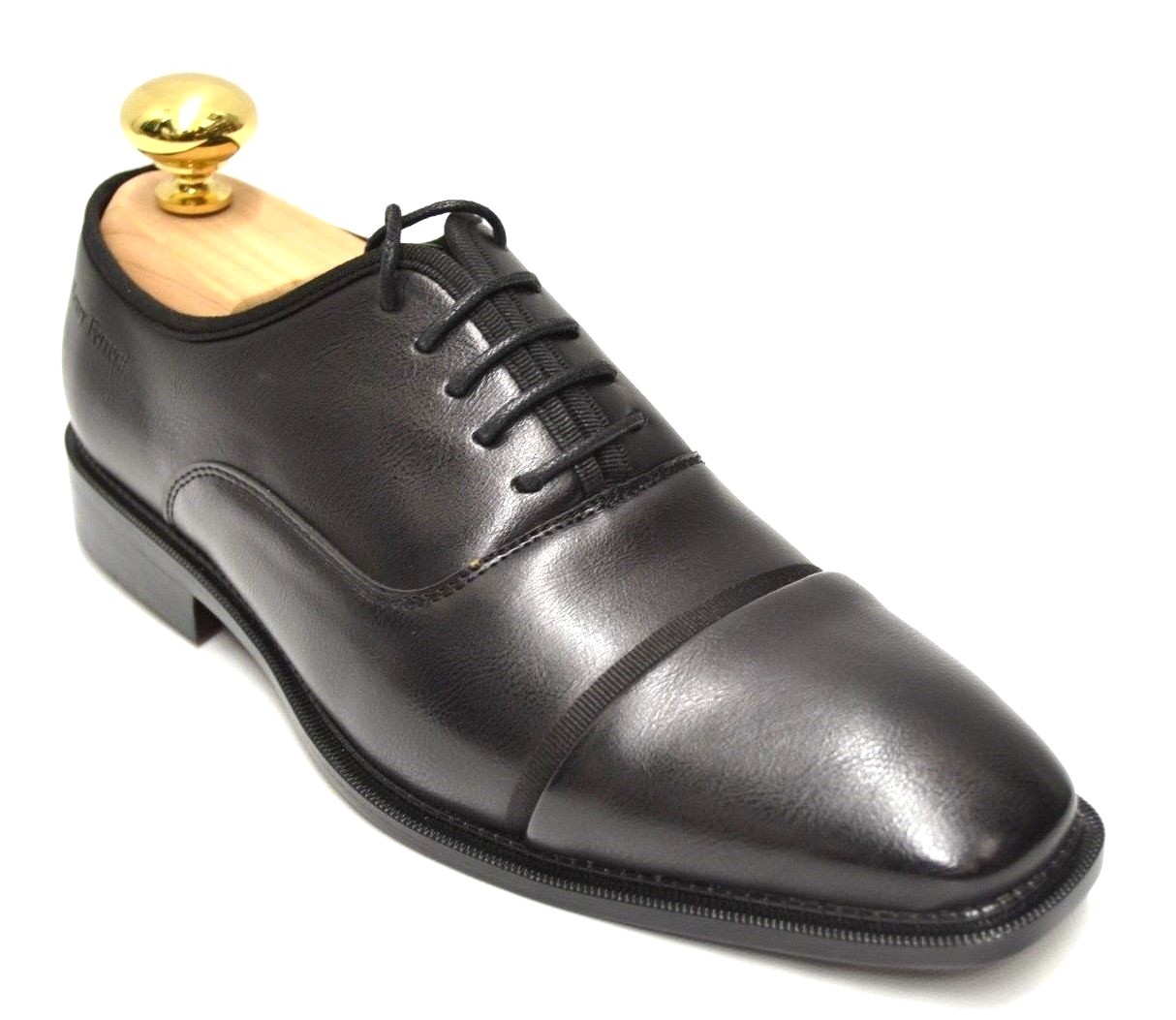 Mens Black Oxford CapToe Dress Shoes By Henry Ferrera eBay