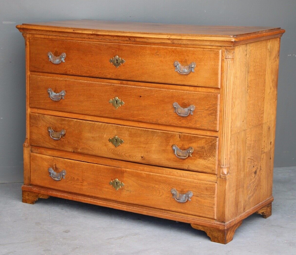 Big Antique Georgian Chest Of Drawers Late 18th Century Solid Oak