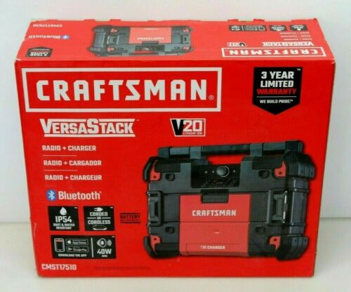Crafstman CMST17510 Versa Stack Radio and Charger with Blue Tooth Corded Free SH