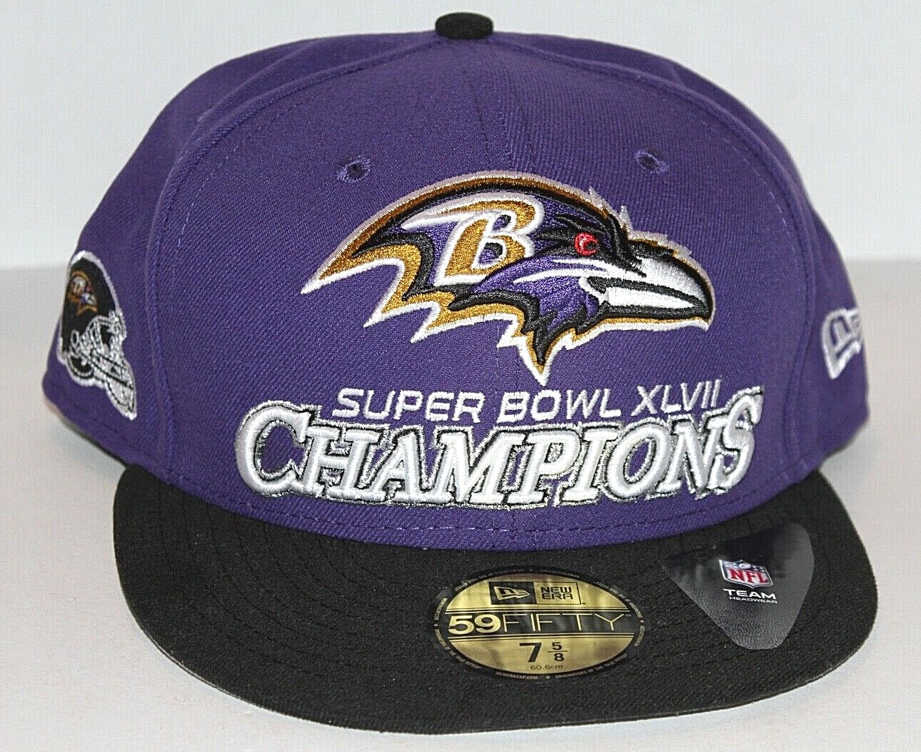 NFL ボルティモア　レイブンズ 59FIFTY キャップ 7 1/2 ブラック NEW Baltimore Ravens New Era Super Bowl XLVII Champions
