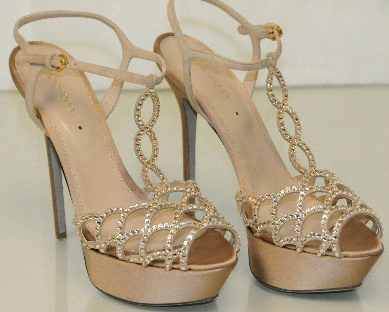 【直営店】Sergio Rossi Alma Bridal - Sandals Champagne Sandali Bianco Tacco alto: 90mm, Alma Bridal - Sandali
