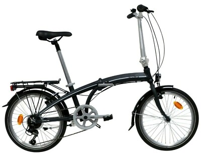 Aluminium Folding Bike - 20" Wheels, Mudguard, Kickstand& Rear Carrier