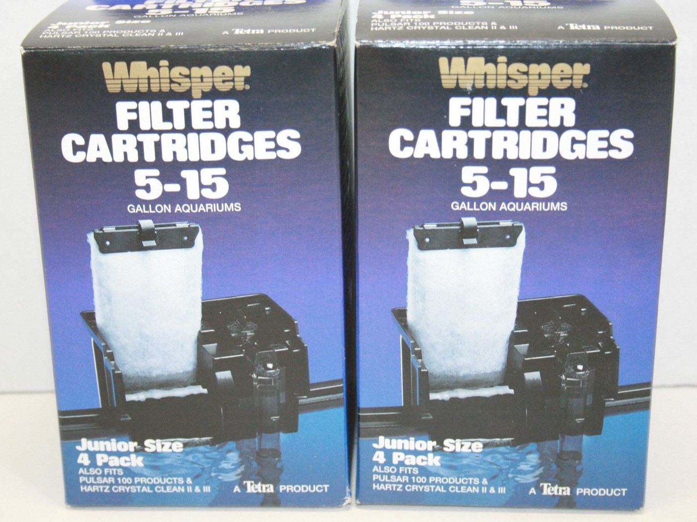 Genuine Tetra Whisper 8 Filter Cartridges 5-15 Gallon Aquariums Junior w/ Frame