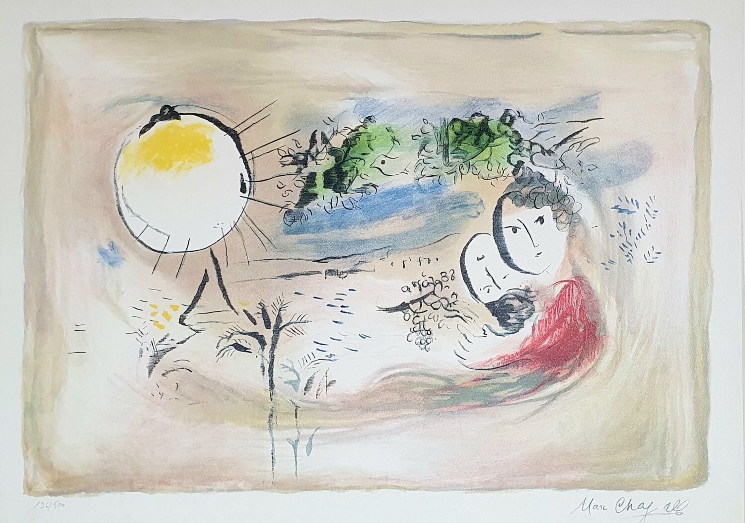 洋書 CHAGALL  The Lithographs Chagall Lithograph VI - The Oblist