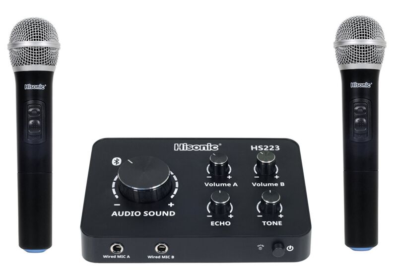 New Hisonic HS223 Digital Smart Home Karaoke Sound Mixer Dual