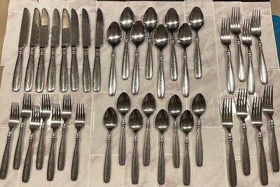Gibson Elite 18/0 #29 Stainless Flatware Lot Of 39Pieces - 5pc. / Srvc.  For 7+