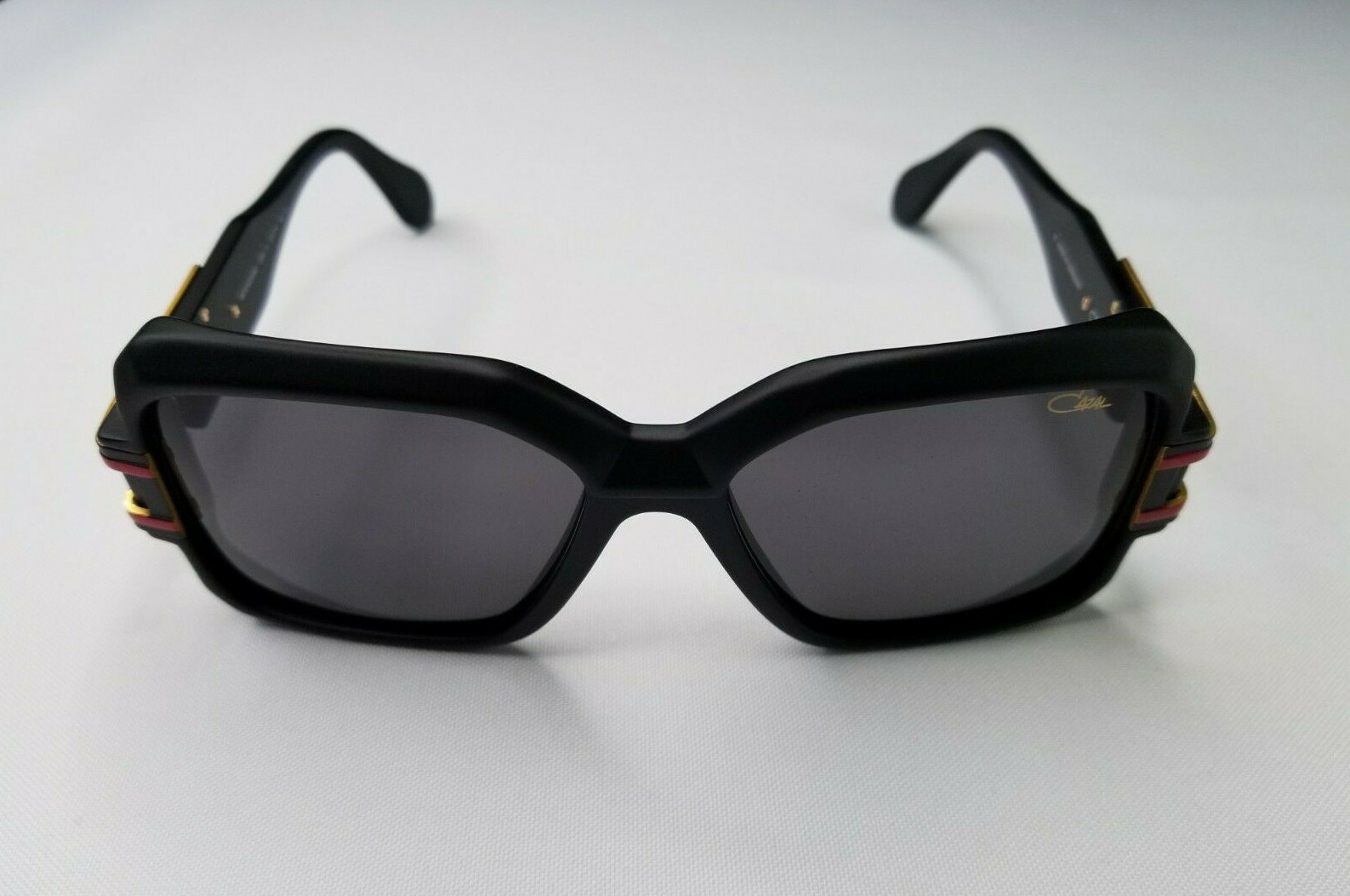 Pre-owned Cazal Legends Mod. 623/302 Col. 011 Matte Black Red Sunglasses Made In Germany In Gray