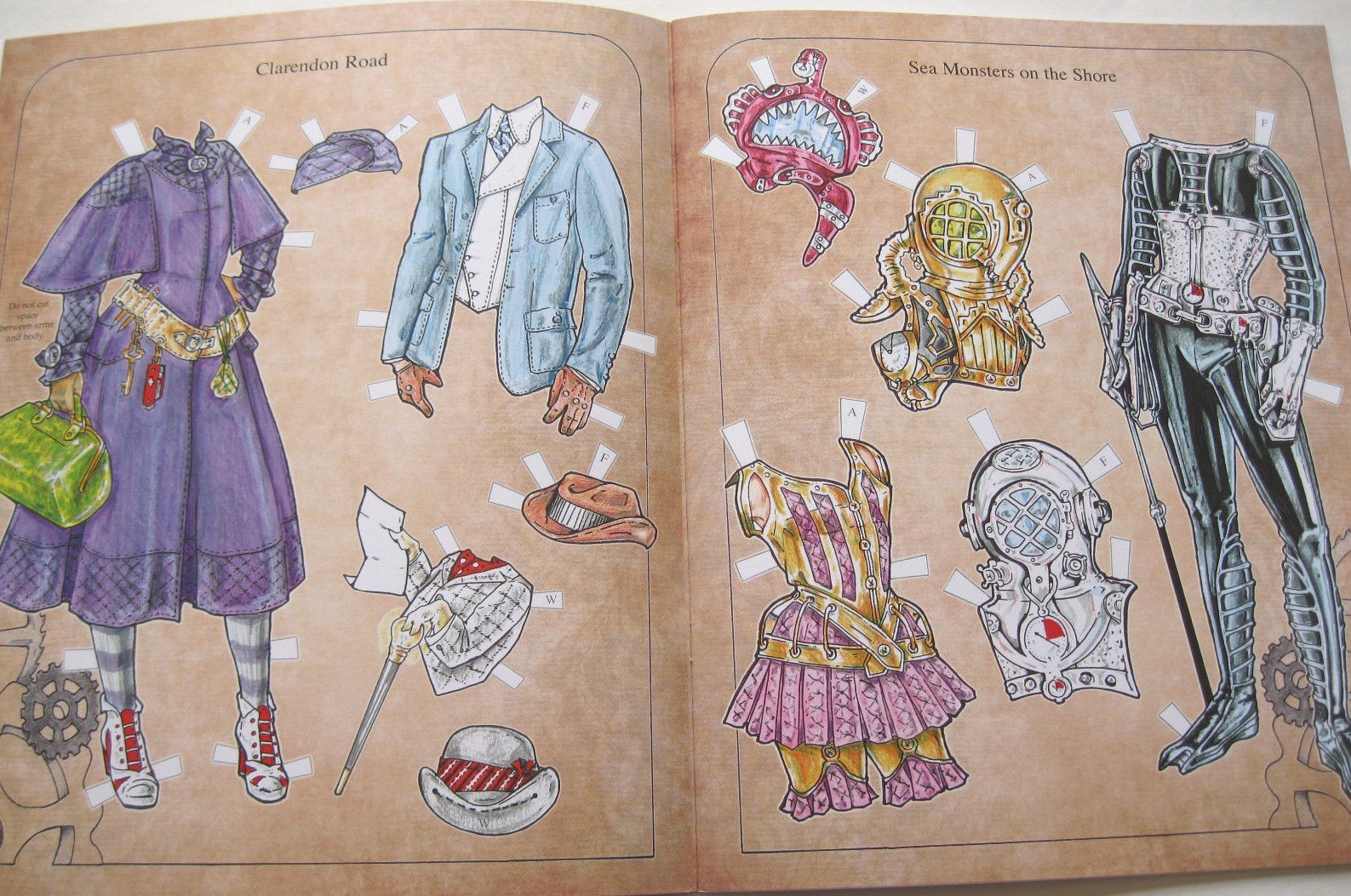 A STEAMPUNK TALE Paper Dolls & Storybook w/ Winsome Costumes & Accessories!