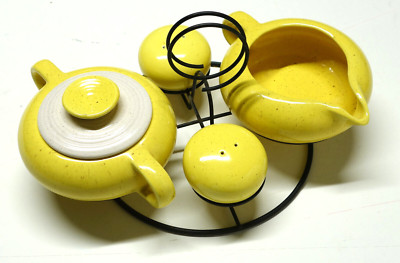 A.C Davey Cream & Suger   Salt & Pepper Holder Mid-Century 1950s