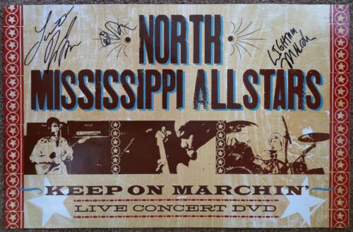 Signed NORTH MISSISSIPPI ALLSTARS Gig POSTER In-Person Autograph Concert W/Proof
