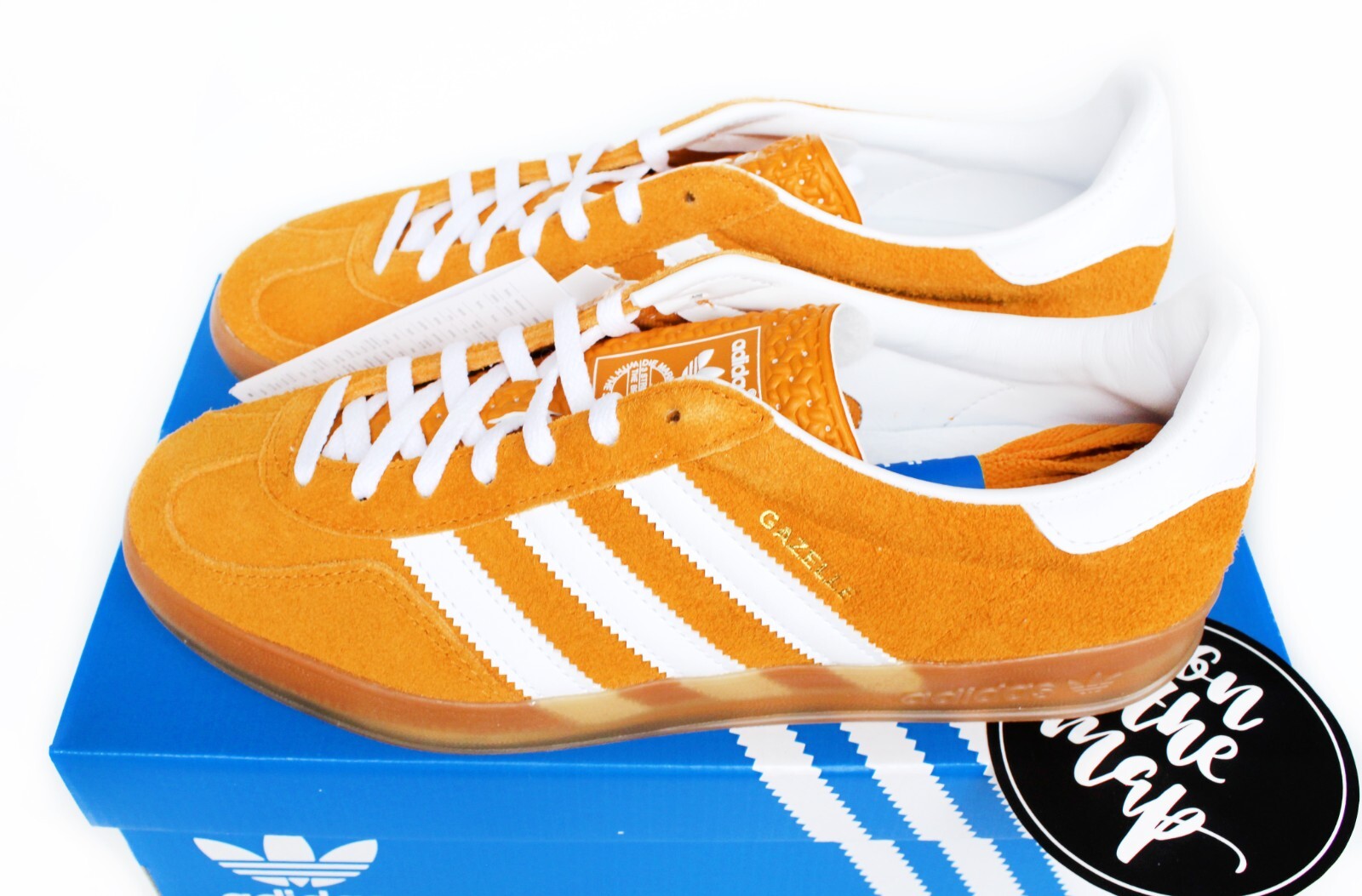 スニーカー Adidas Gazelle Indoor Orange Peel Cloud White (W) adidas Gazelle Indoor Orange Peel White (Women's) - HQ8716 - US