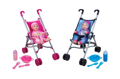 Lissi Umbrella Stroller Twin Set with 2 Baby Dolls