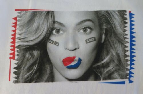 Beyonce T Shirt~2013 Super Bowl Halftime Pepsi Show NFL Football Memorabilia (L)