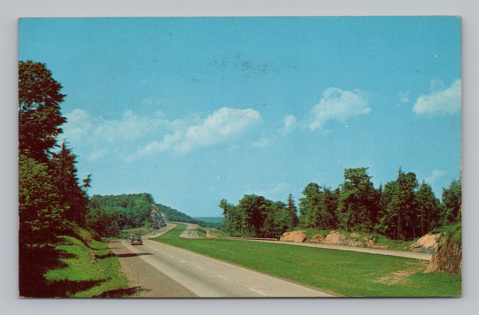 Postcard New York State Thruway 121 Mile Marker near