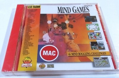 NEW - MAC MIND GAMES CD ROM 46 MIND BOGGLING CHALLENGES - LASERMAC USA