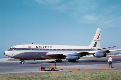 United Airlines Boeing 720-022 N7216U in the Early 1960's 8''x12'' Color Print