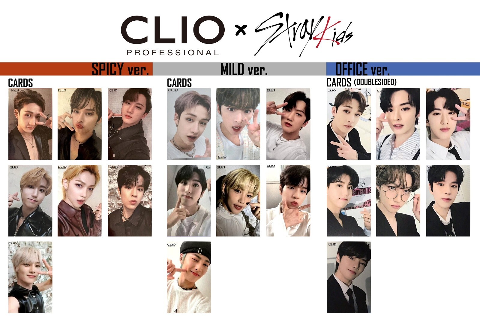 Stray Kids Felix CLIO Bonus Limited Office ver. both sides