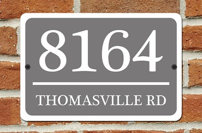 Personalized Home Address Sign Aluminum 12'' x 8'' Custom House Number Plaque