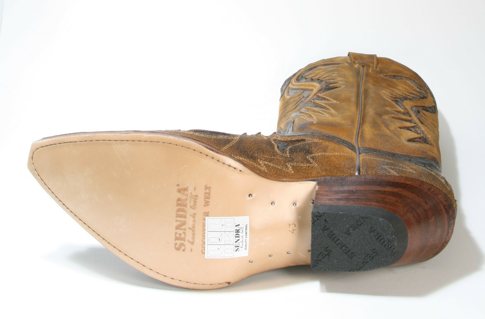 SENDRA 6480 SENDRA BOOTS COWBOYSTIEFEL SERR. CAMELLO BARBADOS LEDERSTIEFEL