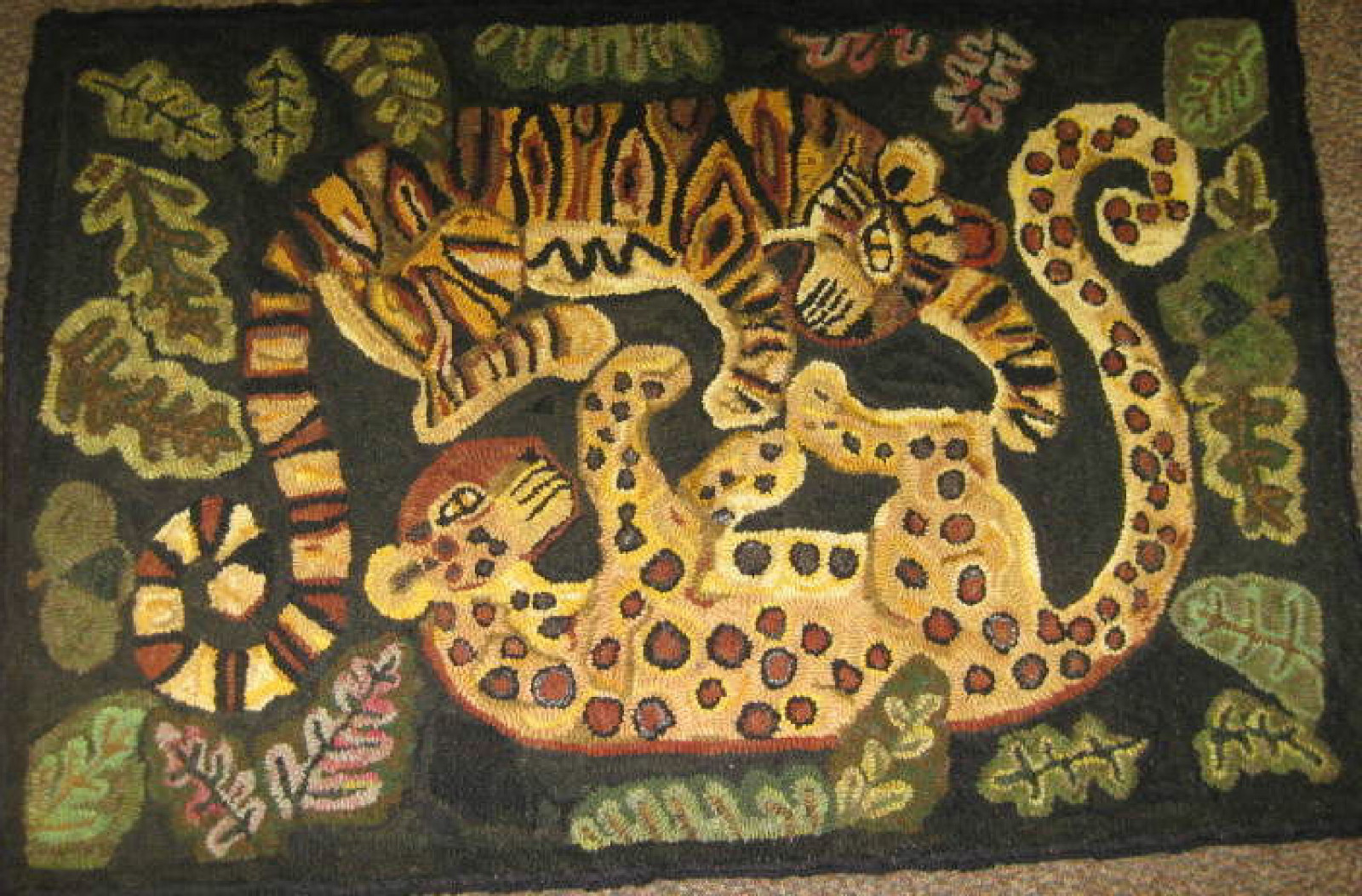 HAND DYED RUG HOOKING WOOL Mill-Dyed ~ "GREEN with ENVY-III" (5-pc. collection)