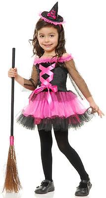 Punk Witch Wicked Black Pink Cute Fancy Dress Up Halloween Toddler Child Costume