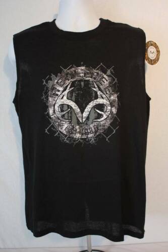 Pre-owned Realtree Mens Tank Top  Xtra Muscle T Shirt Medium Deer Hunting Camo Graphic In Black