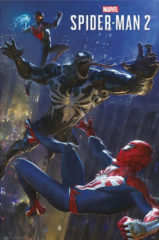Spider-Man 2 - Marvel Comic Poster (Spidey Vs. Venom)