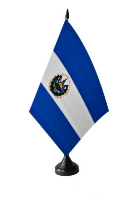 El Salvador Polyester Table Flag 