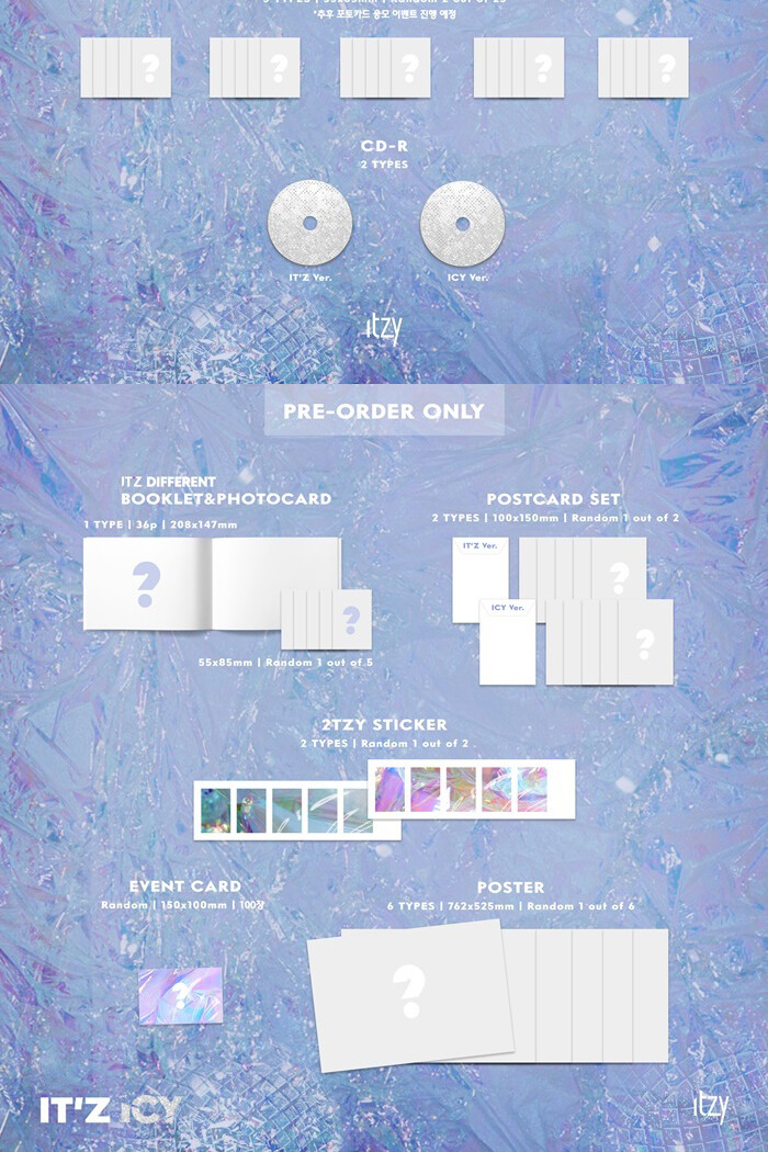 ITZY [IT'Z ICY] Album 2 Ver SET 2CD+POSTER+2 Photo Book+4