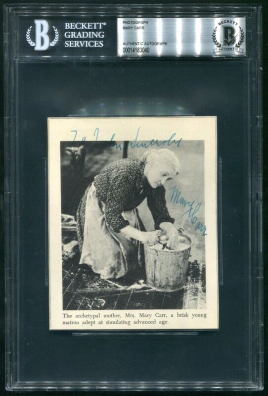 Mary Carr Signed Photo Actress The Wizard Of Oz Aunt Em 1925 Film Slabbed Bas