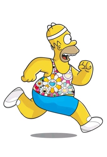 DEATH NYC ltd ed signed art print 45x32cm Homer Simpson