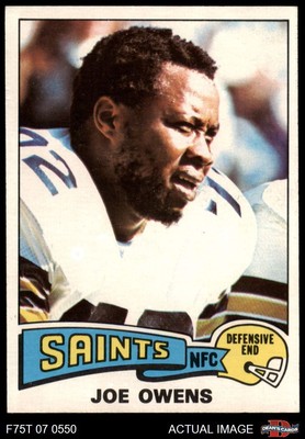 1975 Topps #468 Joe Owens Saints Alcorn St 6 - EX/MT