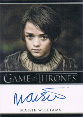 【GameofThrones】Maisie Williams 直筆サインカード GameofThrones】Maisie Williams 直筆サインカード MAISIE