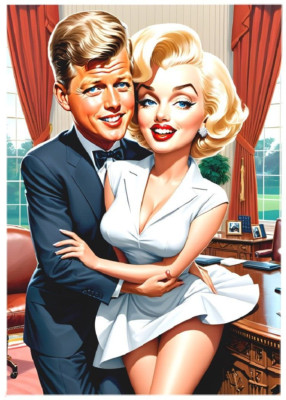 JOHN F KENNEDY & MARILYN MONROE * Custom Fun Novelty PRESIDENT ART CARD * ATC